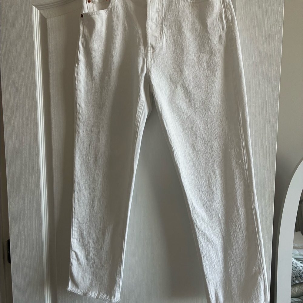 White Button Fly Gap Jeans - image 1